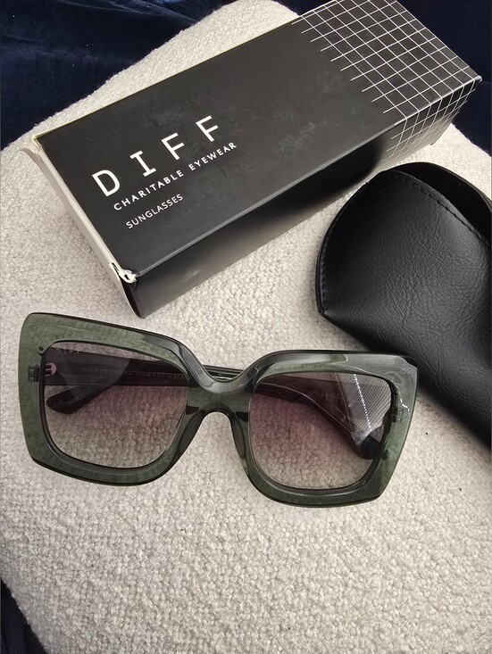 Diff Eyewear Accessories - NWOT! DIFF Eyewear, Vanessa , Olive Green With Gradiant Lense